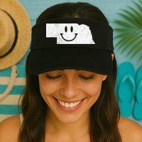 Smiling In NE – Funny Nebraska Happy Face Visor