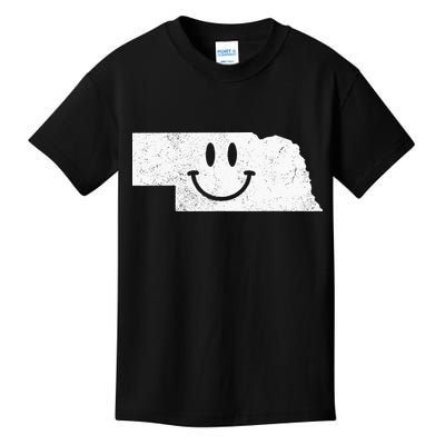 Smiling In NE – Funny Nebraska Happy Face Kids T-Shirt