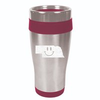 Smiling In NE – Funny Nebraska Happy Face 16oz Travel Tumbler