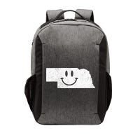 Smiling In NE – Funny Nebraska Happy Face Vector Backpack