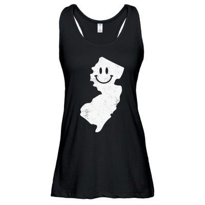 Smiling In NJ – Funny New Jersey Happy Face Ladies Essential Flowy Tank