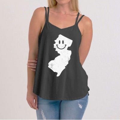 Smiling In NJ – Funny New Jersey Happy Face Women's Strappy Tank