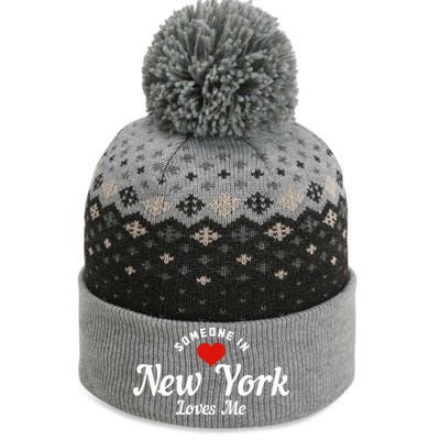 Someone In New York Loves Me NY NYC Funny Cute The Baniff Cuffed Pom Beanie