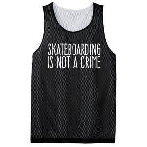 Skateboarding Is Not A Crime Skating Extreme Sport Mesh Reversible Basketball Jersey Tank