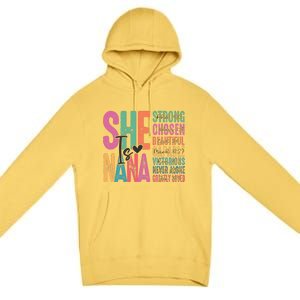 She Is Nana Christian Mothers Day Jesus Nana Religious Premium Pullover Hoodie