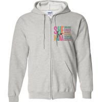 She Is Nana Christian Mothers Day Jesus Nana Religious Full Zip Hoodie