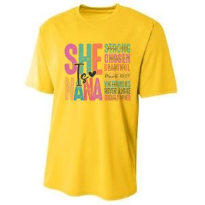 She Is Nana Christian Mothers Day Jesus Nana Religious Performance Sprint T-Shirt