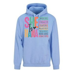 She Is Nana Christian Mothers Day Jesus Nana Religious Unisex Surf Hoodie