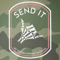 Send It No Victory Without Sacrifice (on back) Legacy Tie Dye Trucker Hat
