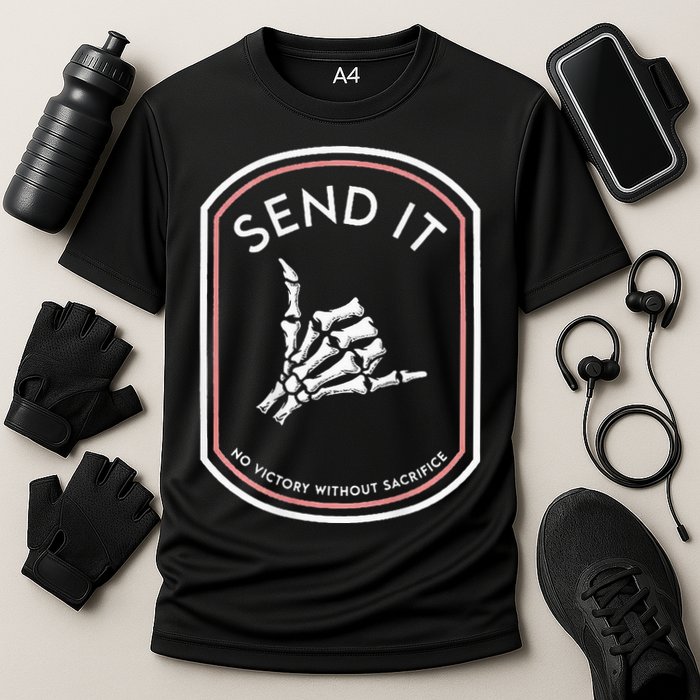 Send It No Victory Without Sacrifice (on back) Performance Shirt