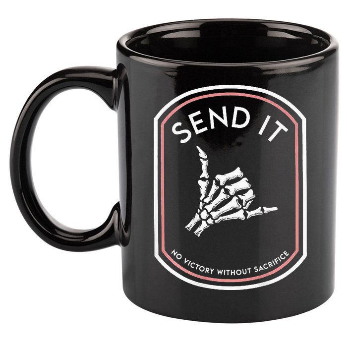 Send It No Victory Without Sacrifice (on back) 11oz C Handle Ceramic Mug