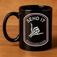 Send It No Victory Without Sacrifice (on back) 11oz C Handle Ceramic Mug