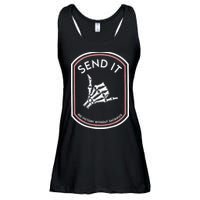 Send It No Victory Without Sacrifice (on back) Ladies Essential Flowy Tank