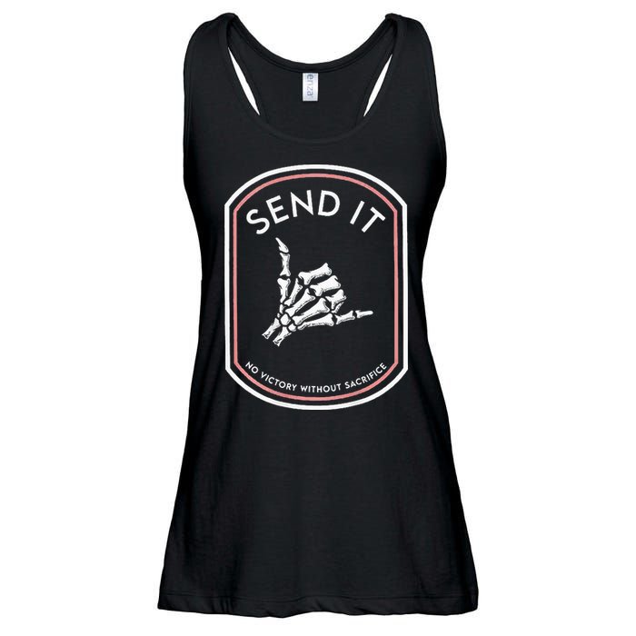 Send It No Victory Without Sacrifice (on back) Ladies Essential Flowy Tank