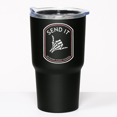 Send It No Victory Without Sacrifice (on back) Tumbler