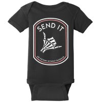 Send It No Victory Without Sacrifice (on back) Baby Bodysuit