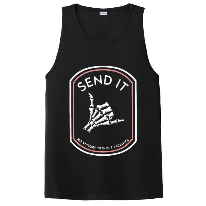 Send It No Victory Without Sacrifice (on back) PosiCharge Competitor Tank