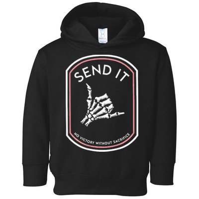 Send It No Victory Without Sacrifice (on back) Toddler Hoodie