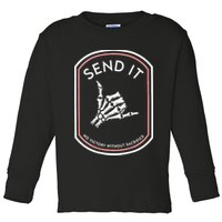 Send It No Victory Without Sacrifice (on back) Toddler Long Sleeve Shirt