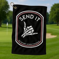 Send It No Victory Without Sacrifice (on back) Golf Towel