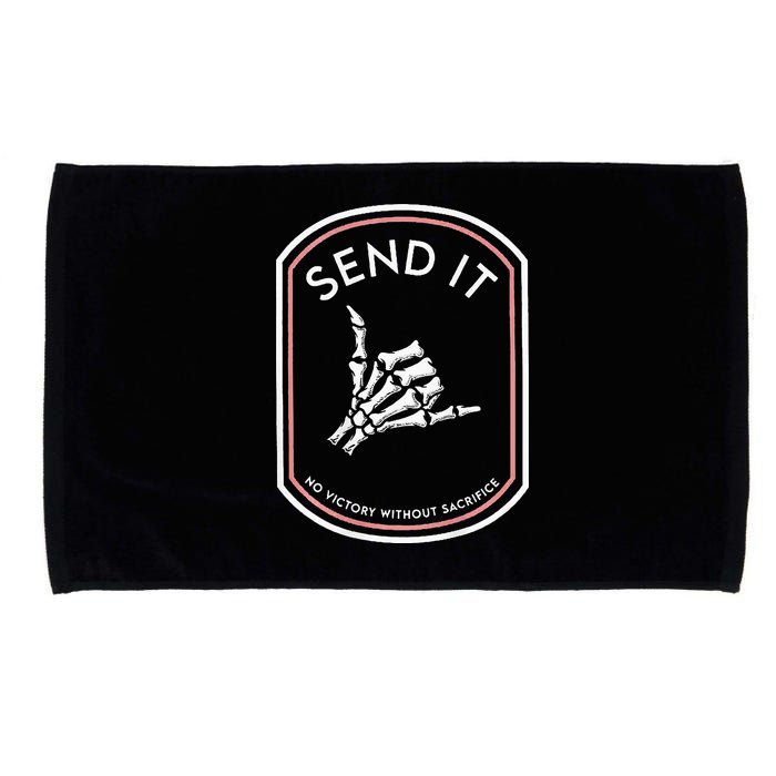 Send It No Victory Without Sacrifice (on back) Microfiber Hand Towel