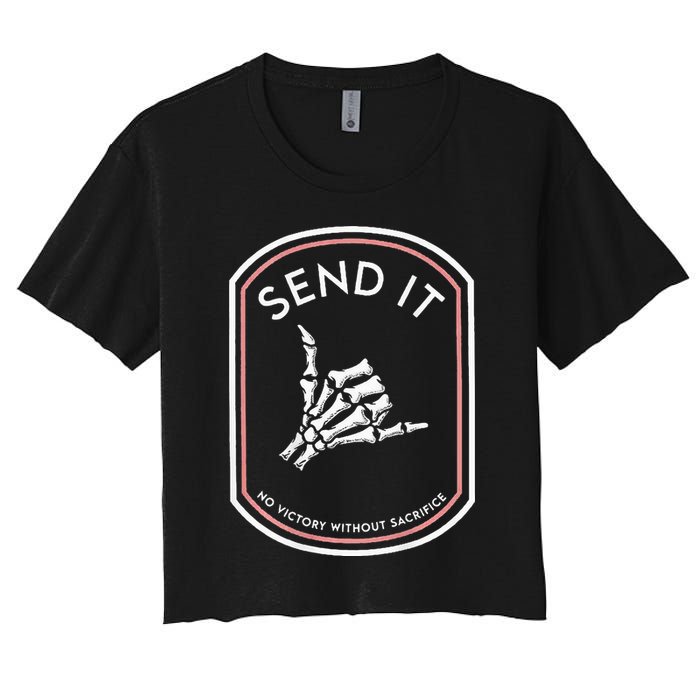 Send It No Victory Without Sacrifice (on back) Crop Top
