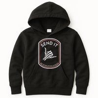 Send It No Victory Without Sacrifice (on back) Kids Hoodie