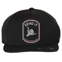 Send It No Victory Without Sacrifice (on back) Wool Snapback Cap