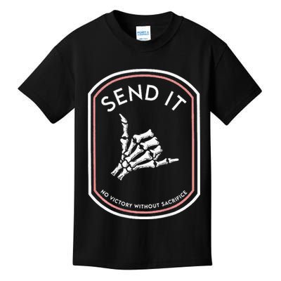 Send It No Victory Without Sacrifice (on back) Kids T-Shirt