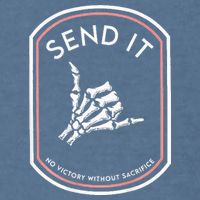 Send It No Victory Without Sacrifice (on back) Garment-Dyed Sweatshirt