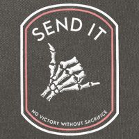 Send It No Victory Without Sacrifice (on back) Cotton Canvas Backpack