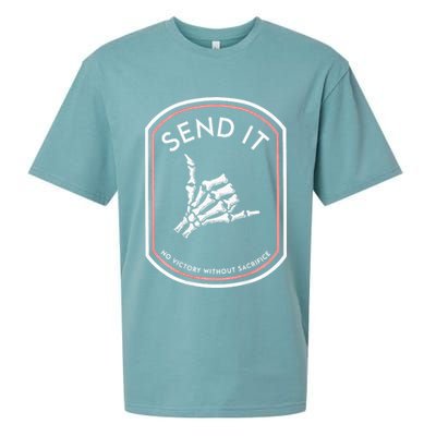 Send It No Victory Without Sacrifice (on back) Sueded Cloud Jersey T-Shirt