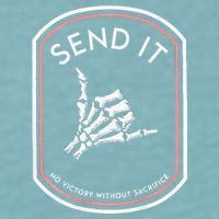 Send It No Victory Without Sacrifice (on back) Sueded Cloud Jersey T-Shirt