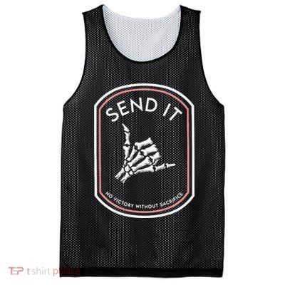 Send It No Victory Without Sacrifice Mesh Reversible Basketball Jersey Tank