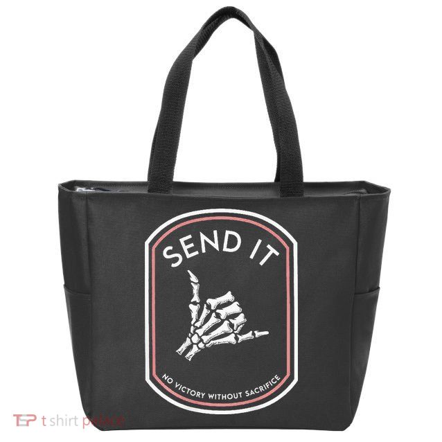Send It No Victory Without Sacrifice Zip Tote Bag