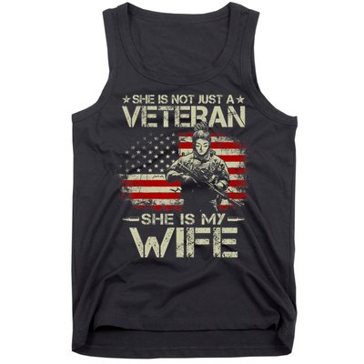 She Is Not Just A Veteran She Is My Wife Army Wife Life Tank Top