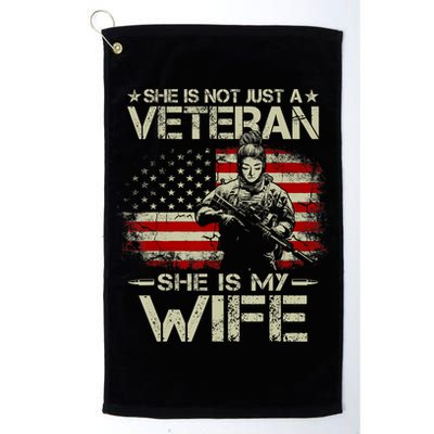 She Is Not Just A Veteran She Is My Wife Army Wife Life Golf Towel