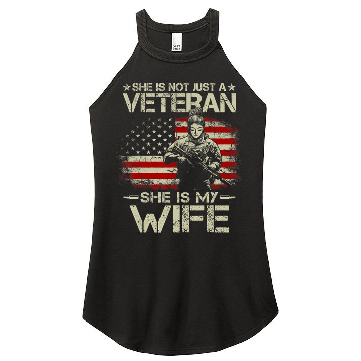 She Is Not Just A Veteran She Is My Wife Army Wife Life Women's Perfect Tri Rocker Tank
