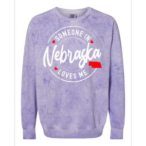 Someone in Nebraska Loves Me Colorblast Crewneck Sweatshirt