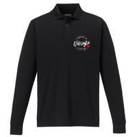 Someone in Nebraska Loves Me Performance Long Sleeve Polo