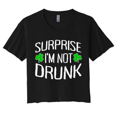 Surprise I'm Not Drunk St. Patricks Day Sober Party Sobriety Crop Top
