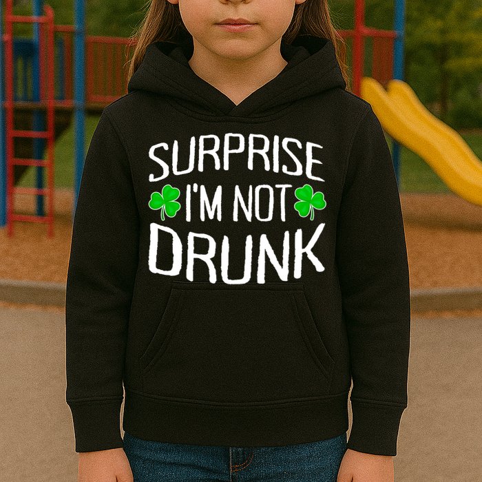 Surprise I'm Not Drunk St. Patricks Day Sober Party Sobriety Kids Hoodie