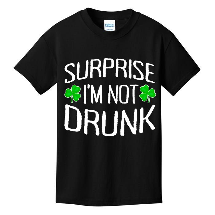 Surprise I'm Not Drunk St. Patricks Day Sober Party Sobriety Kids T-Shirt