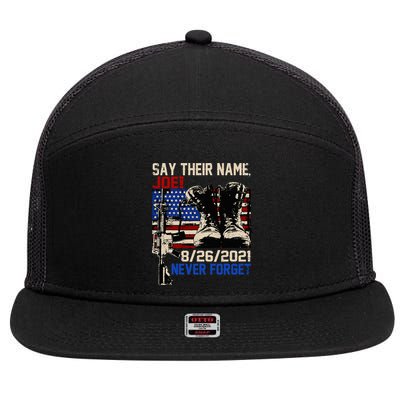 Say Ir Names Joe Names Of Fallen Soldiers 13 Heroes 7 Panel Mesh Trucker Snapback Hat