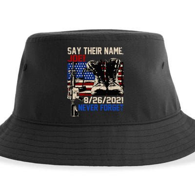 Say Ir Names Joe Names Of Fallen Soldiers 13 Heroes Sustainable Bucket Hat