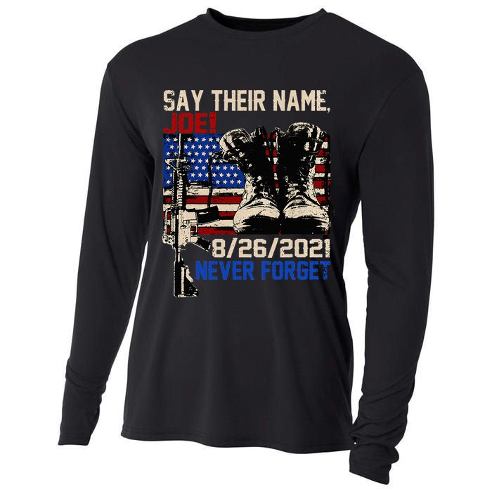 Say Ir Names Joe Names Of Fallen Soldiers 13 Heroes Cooling Performance Long Sleeve Crew