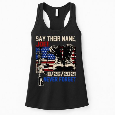Say Ir Names Joe Names Of Fallen Soldiers 13 Heroes Womens Tank Top