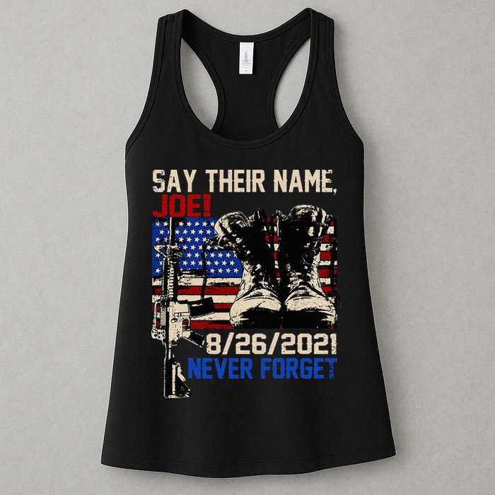 Say Ir Names Joe Names Of Fallen Soldiers 13 Heroes Womens Tank Top