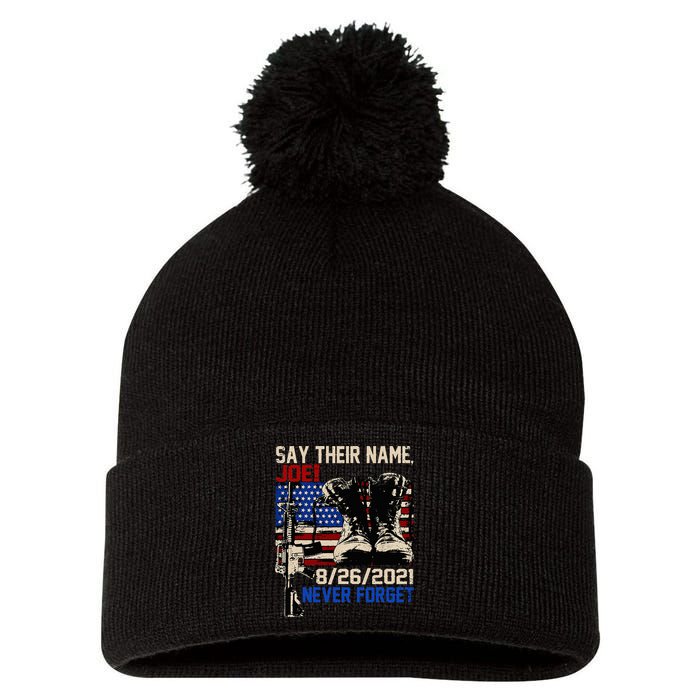 Say Ir Names Joe Names Of Fallen Soldiers 13 Heroes Pom Pom 12in Knit Beanie