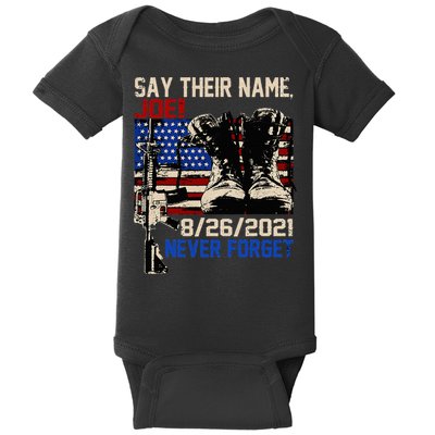 Say Ir Names Joe Names Of Fallen Soldiers 13 Heroes Baby Bodysuit